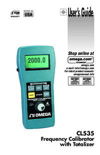 Thumbnail of document Manual - CL535 Handheld Frequency Calibrator with Totalizer